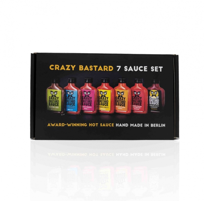 zestaw sosów chilli na prezent Crazy Bastard
